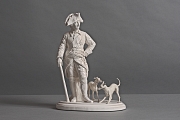 Friedrich II. mit Windspiel (zwei Hunde) 29 cm