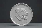 Relief "Rotweiler" rund 15 cm